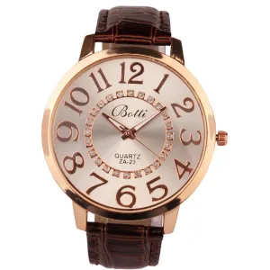 Womens Watches Brand Luxury Leather Quartz Dress Watch Cheap Clock Women Royal Gold Crystal Retro Bracelet Watches